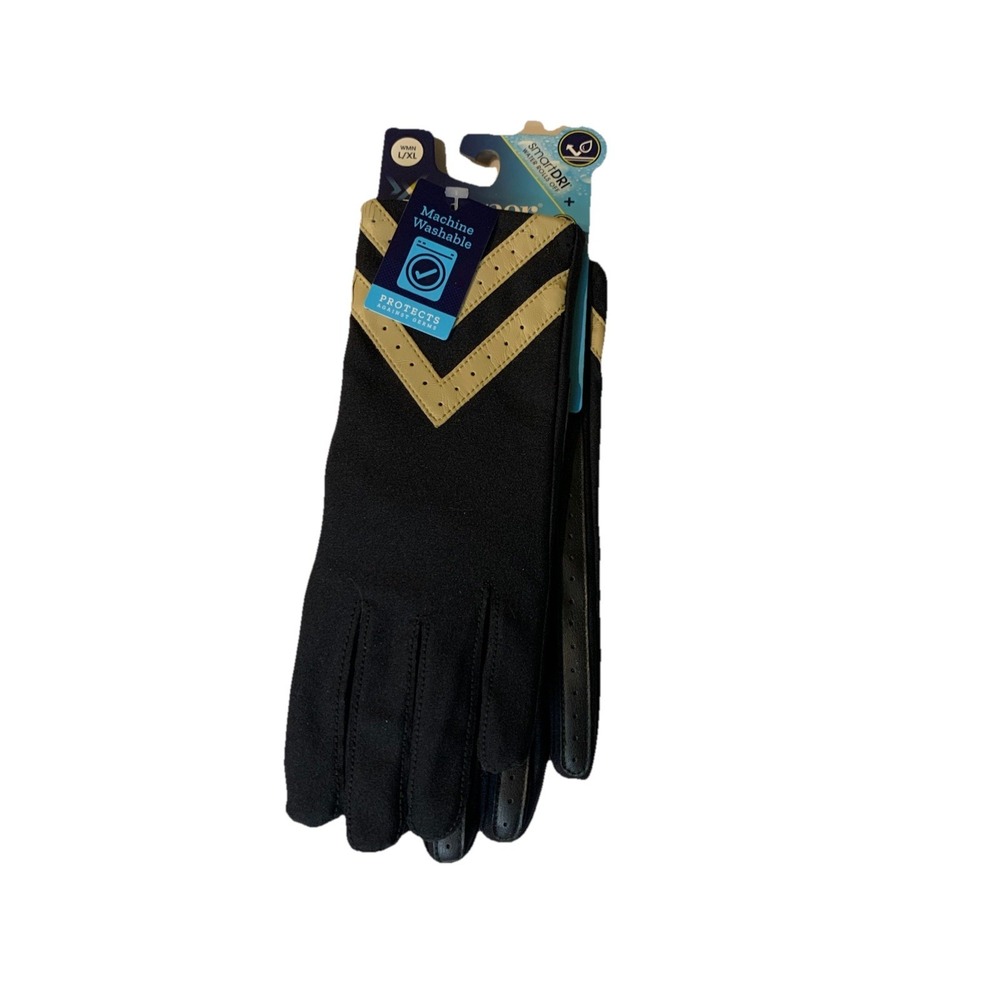 Isotoner Black L/XL Smart Dri & Touchscreen‎ Technology Gloves Women's